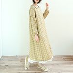[Natural Garden] MADE N Linen Check Shirt Dress_High quality material, linen material, classic & daily mood_ Made in KOREA